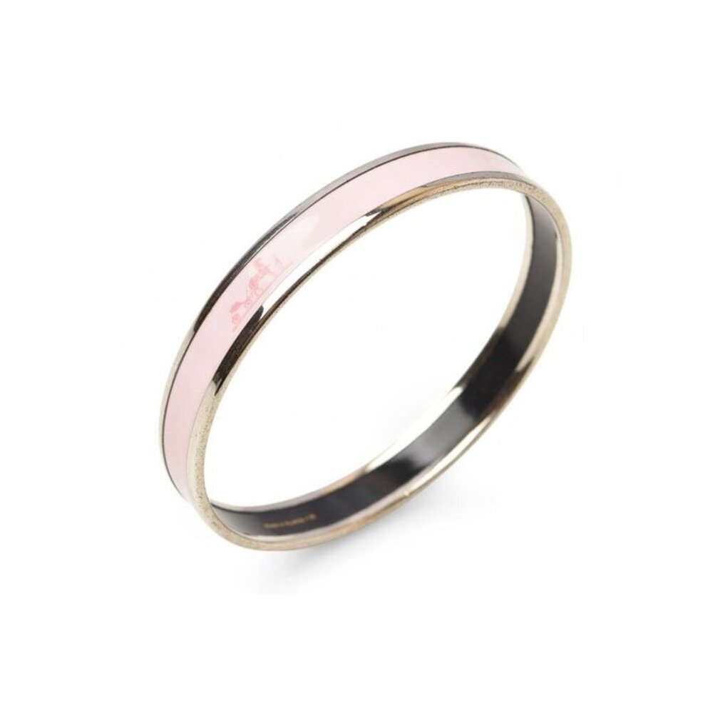 Hermes Bangle Bracelet Emile PM Caleche Light Pink Silver